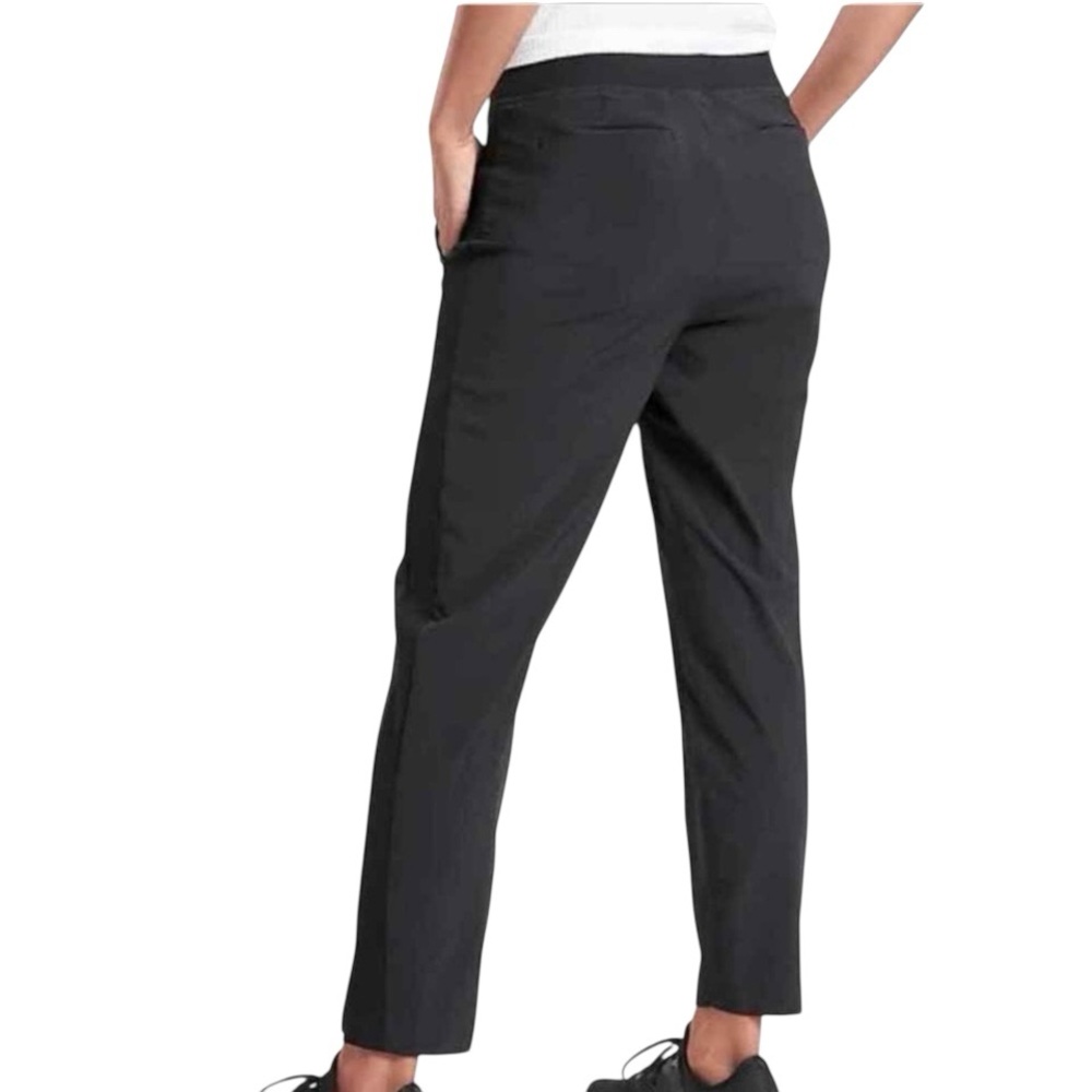 Athleta Brooklyn Black Mid Rise Ankle Pants, Size 14 Tall - Picture 2 of 13